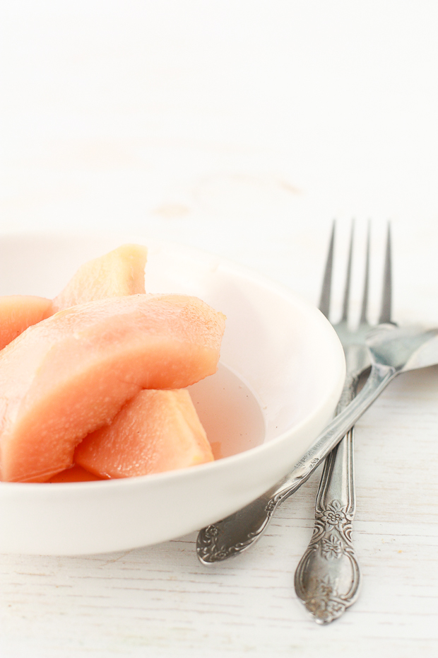 poached quince | kitchen heals soul poached quince with vanilla ice cream | kitchen heals soul