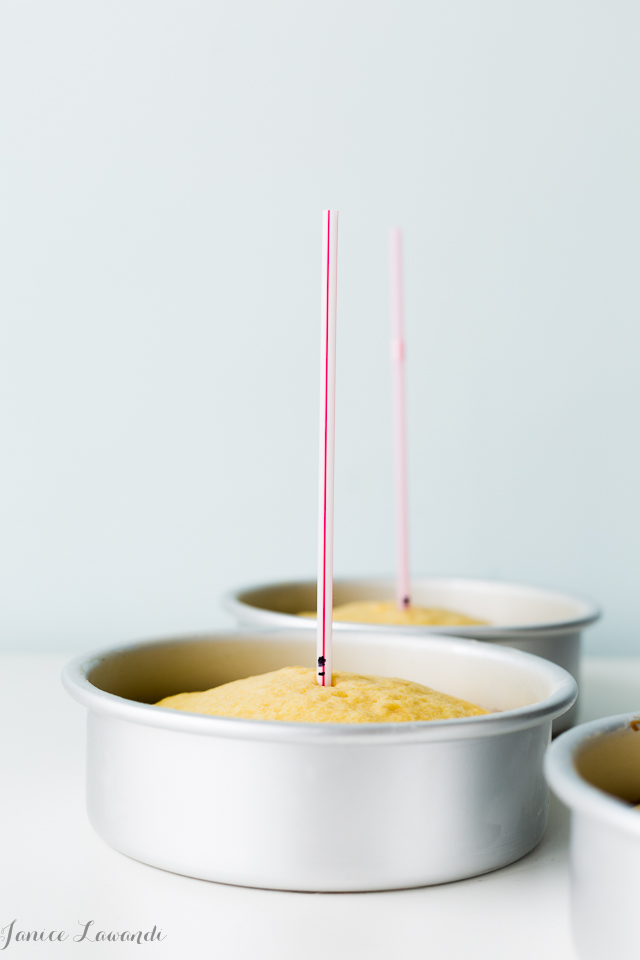 Measuring collapse of dropped cake | Janice Lawandi @ kitchenhealssoul