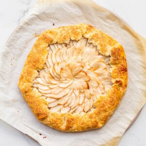 Freshly baked apple galette.