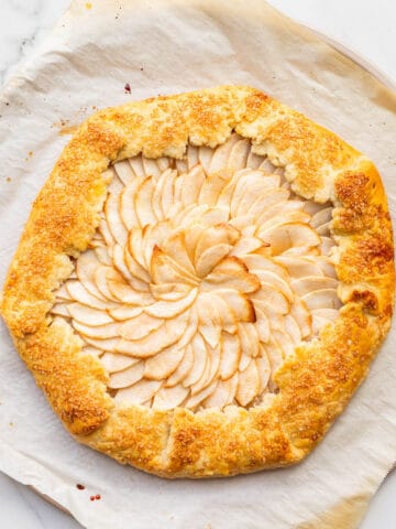 Freshly baked apple galette.