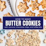 Rolling out and cutting chocolate chip cutout cookies with snowflake cookie cutters.