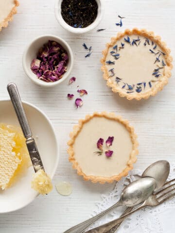 Earl grey panna cotta tarts
