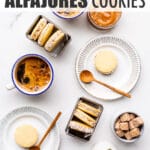 Alfajores sandwich cookies coated in coconut and served with coffee.