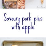 Easy homemade pork pies made-with shredded pork, apple and thyme