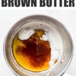 Brown butter in a saucepan.